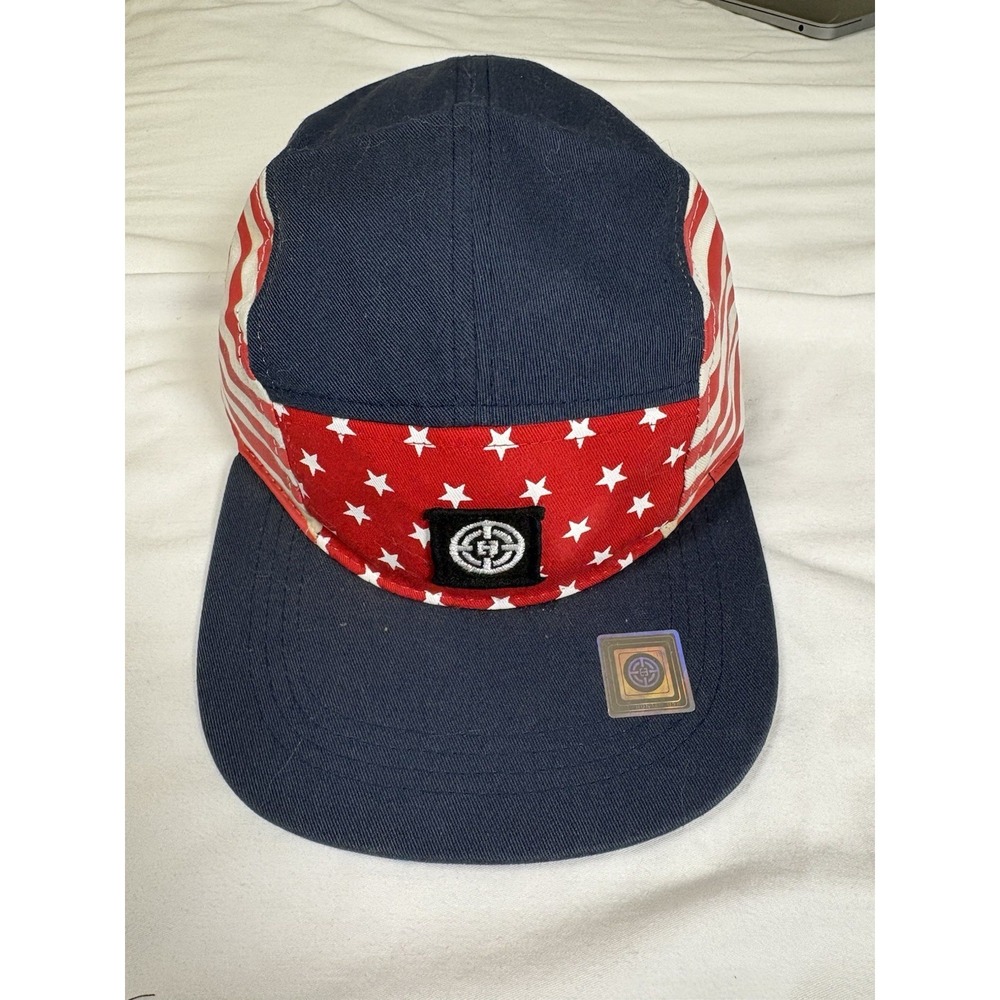 City Hunter New York USA 5-Panel Streetwear Hat Patriotic Stars Stripes Navy